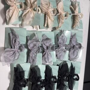 Sheer Ribbon Bow Claw Clip Hair Accessory for Women Elegant Style